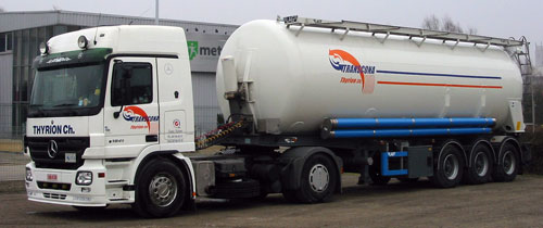 Tipping silo semi-trailers